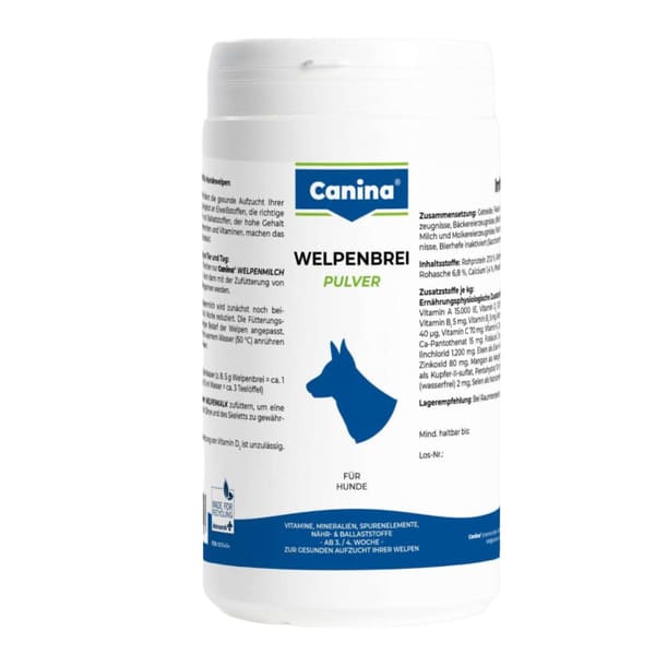 CANINA WELPENBREI papildbarība kucēniem Vitamīni, minerāli 600g